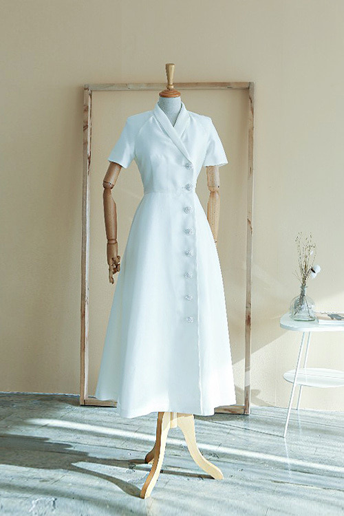 진주미카도드레스 이태리 고급 패브릭으로 제작된 디자이너 드레스 로렌